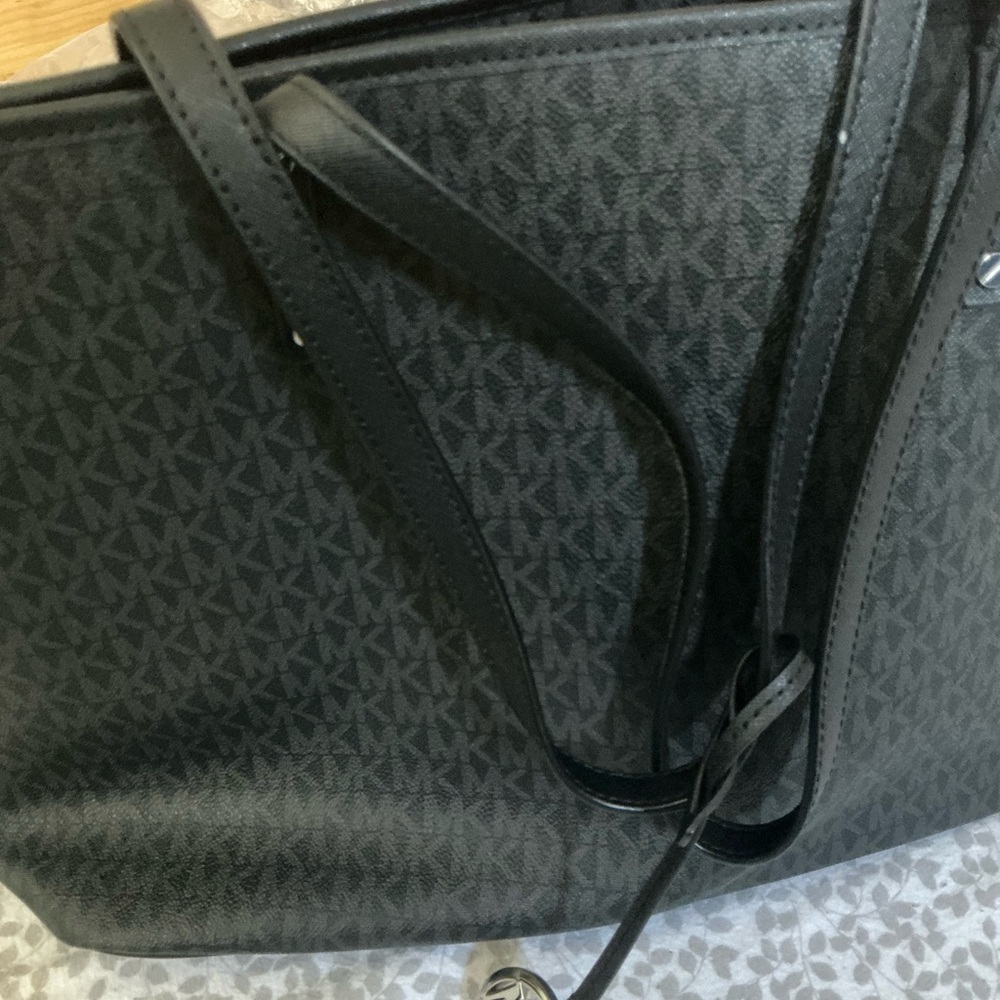Black Monogram Tote Bag